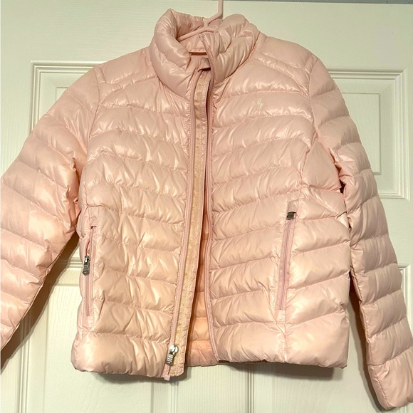 POLO Ralph Lauren girl’s quilted jacket, soft pink - Picture 1 of 5